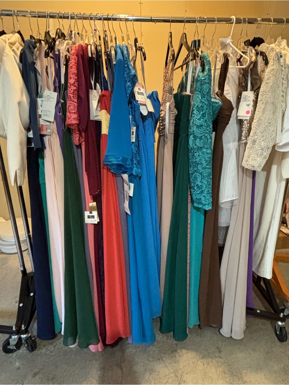 Mixed Formal Dresses Rack - Multi-Color Gowns